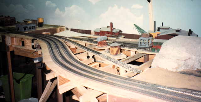 Scenery in process at northwest corner